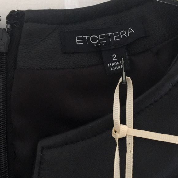 ETCETERA • Stunning Black Leather CARLISLE Dress - Picture 5 of 16